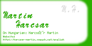 martin harcsar business card